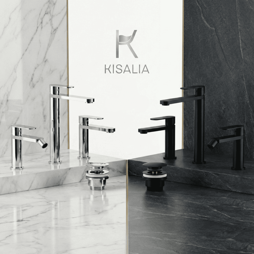 Rubinetti moderni su marmo e granito.