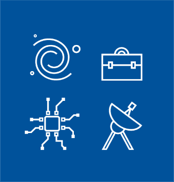 Illustration depicting possible career fields.