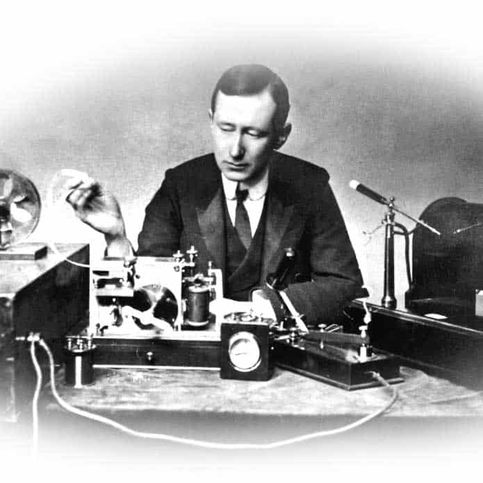First radio transmissions across the Atlantic Ocean