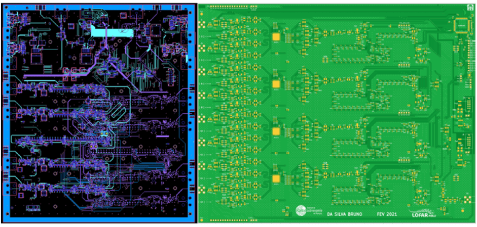 printed circuit board CAD design and a beamforming board including ASIC