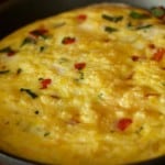 Low carb WLS Recipe for Red Pepper and Spinach Frittata.