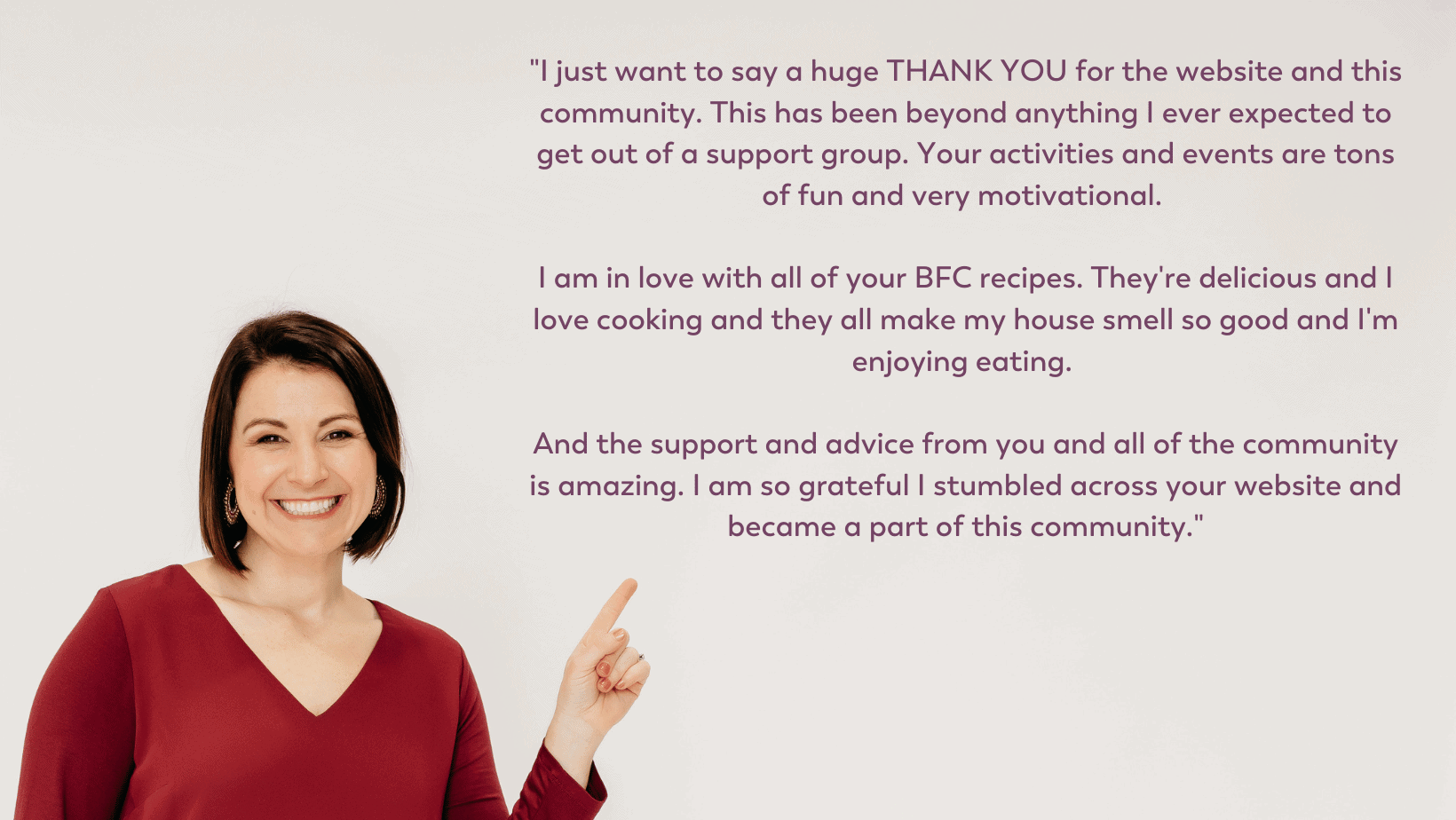 testimonial for Bariatric Food Coach Premier Access membership