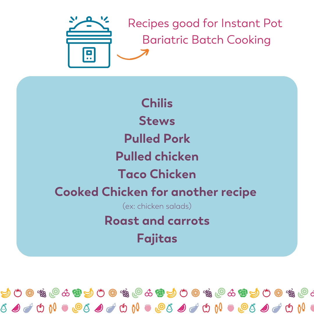 recipes good for instant pot bariatric batch cooking