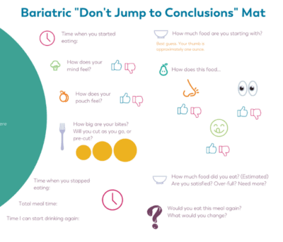 product image physical place mat for bariatric don't jump to conclusions mat
