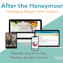 After the Honeymoon: Video Course by Steph Wagner MS RDN Bariatric Dietitian on how to manage regain weight after bariatric surgery