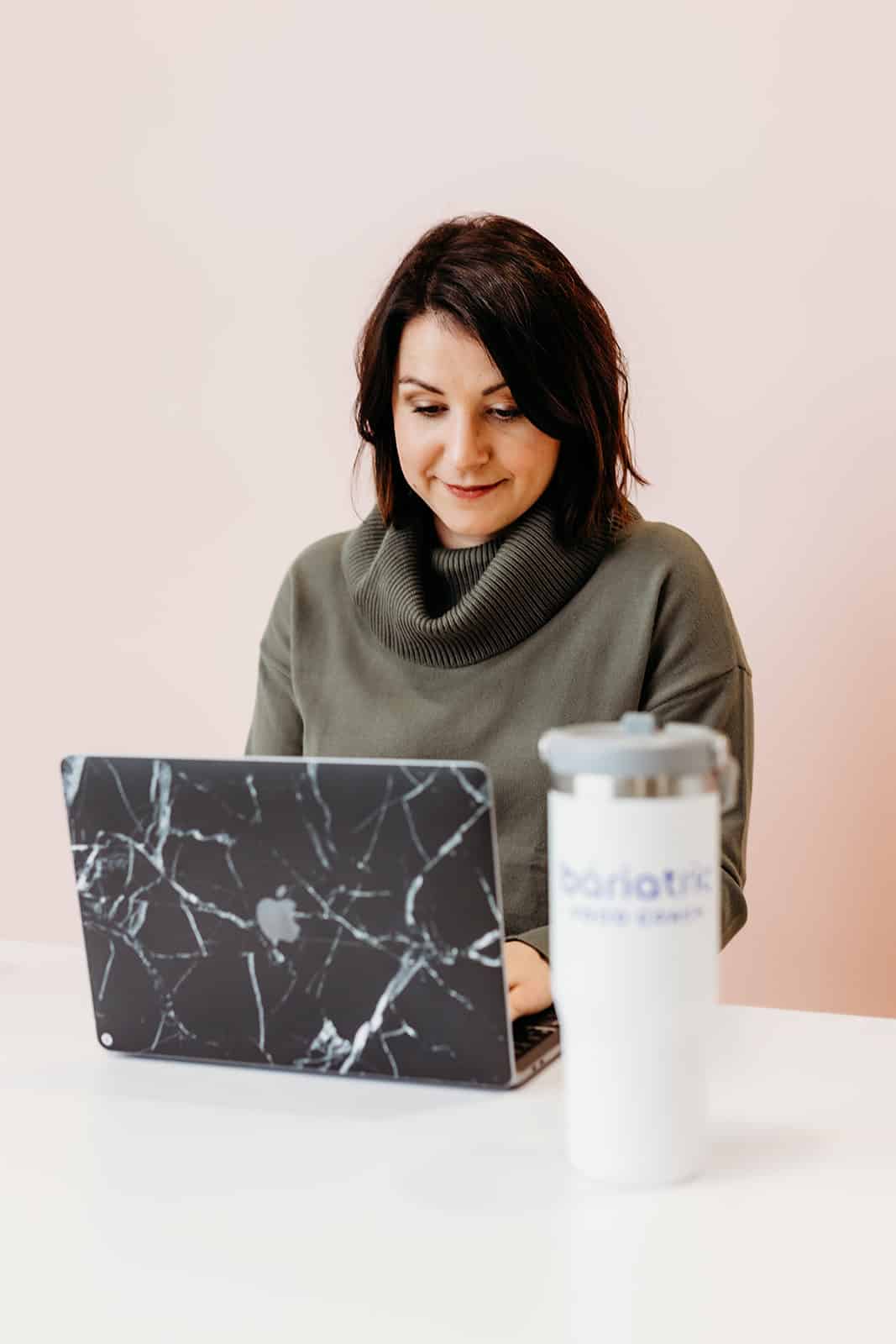 steph wagner ms rdn ldn on a computer