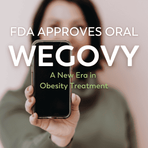 blog thumbnail graphic text overlay FDA approves oral wegovy a new era in obesity treatment