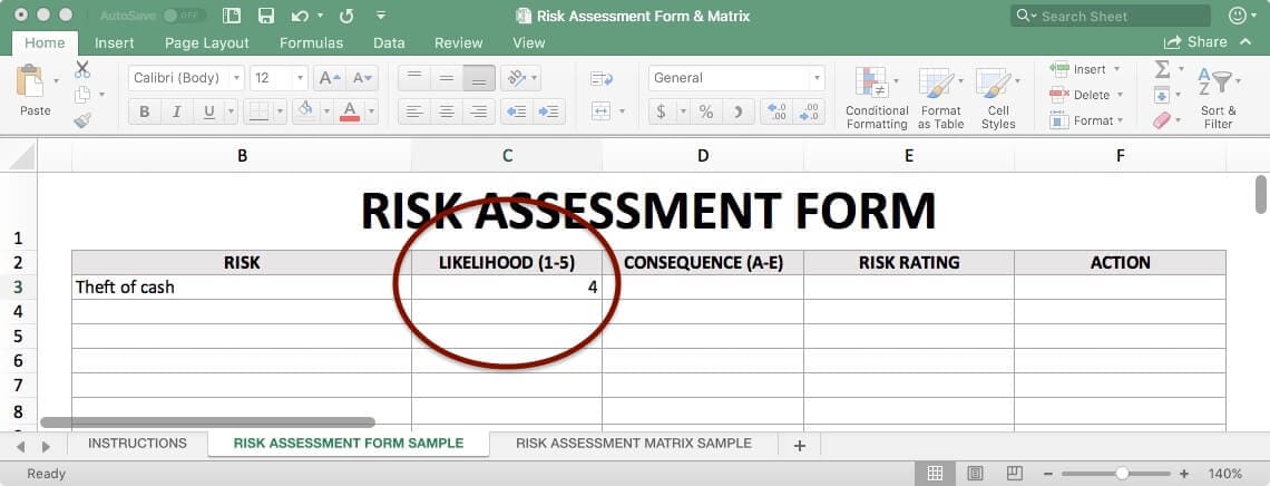 Risk Assessment Form - Likelihood