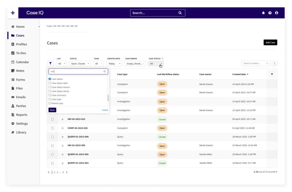 case management forms