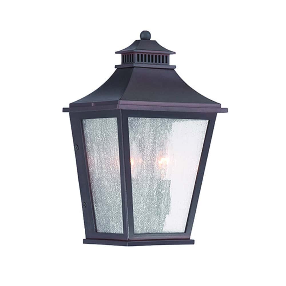 Antique Bronze Two Light Tapered Pocket Wall Lantern