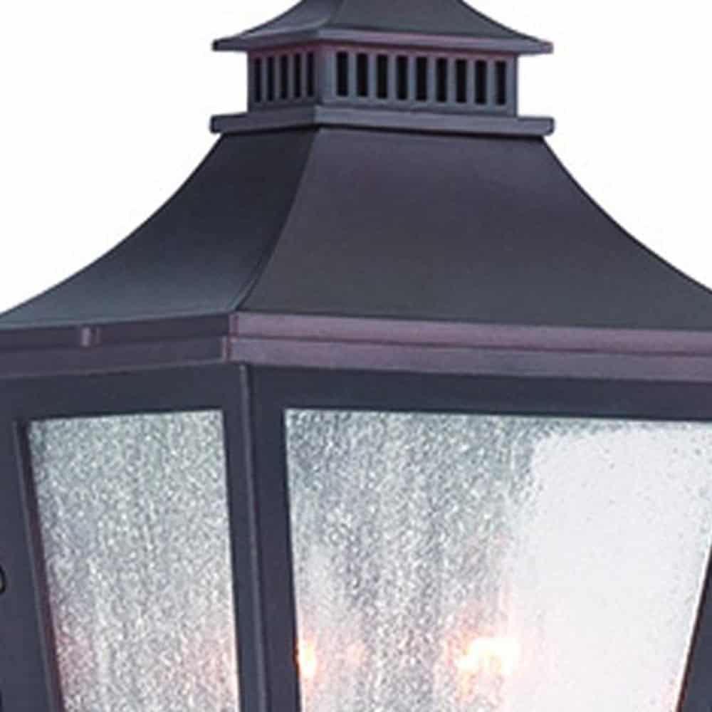 Antique Bronze Two Light Tapered Pocket Wall Lantern - Image 4