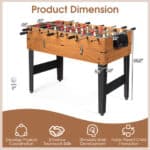 48 Inch 3-in-1 Combo Game Table Soccer Billiards Hockey