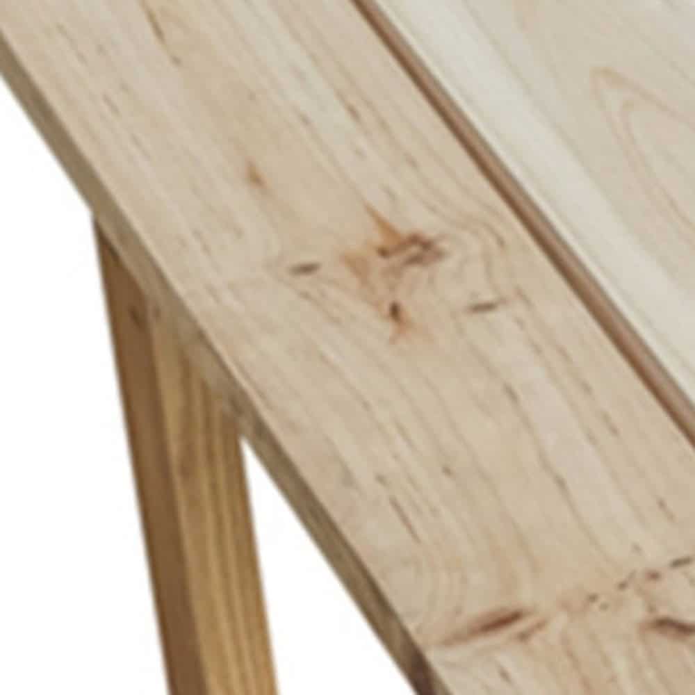 37 Inch Solid Wood Outdoor Coffee Table With Bottom Shelf - Image 3