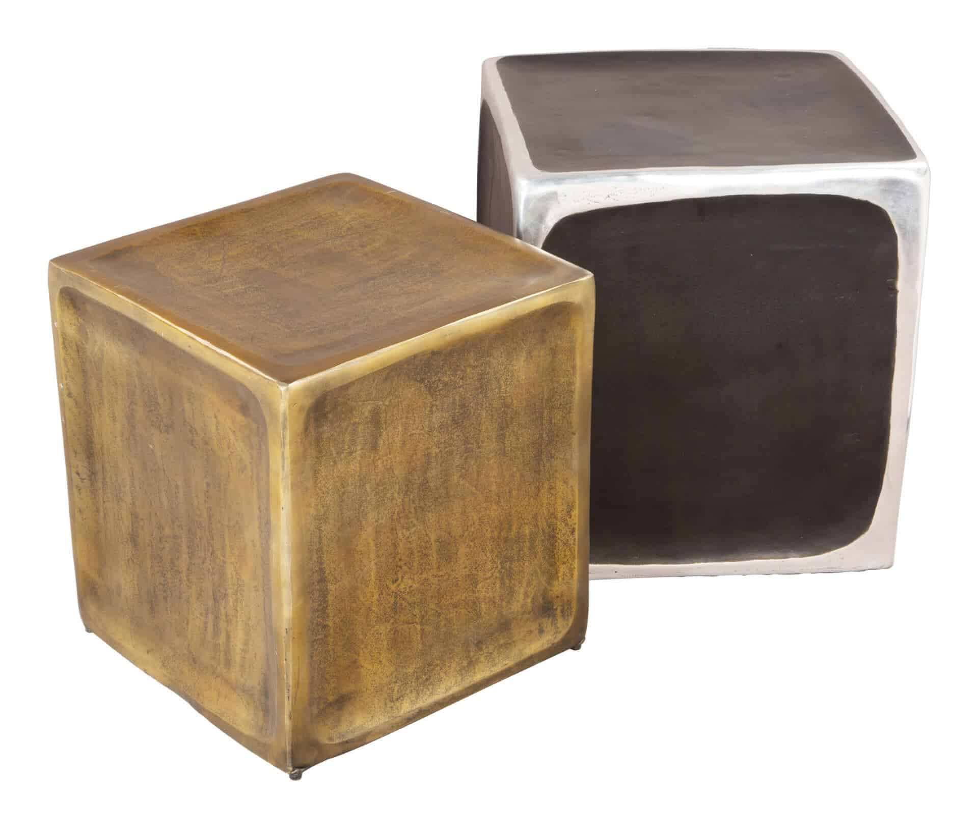 Modern Multicolor Aluminum Side Table Set (Set of 2) - Image 2