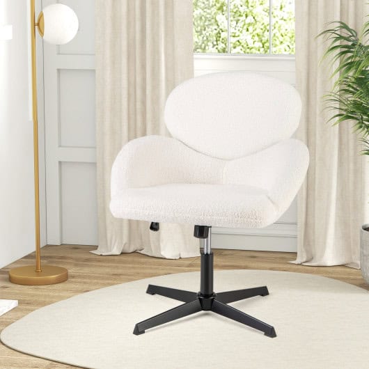 Cross-Legged Swivel Chair with Adjustable Height and Rocking Function