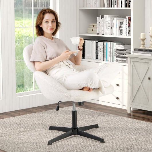 Cross-Legged Swivel Chair with Adjustable Height and Rocking Function - Image 5
