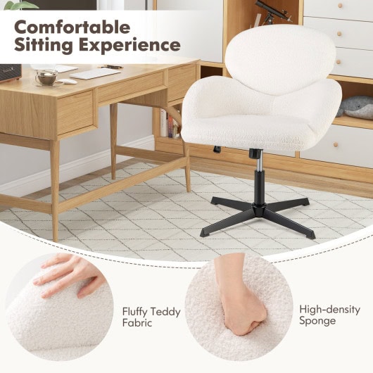 Cross-Legged Swivel Chair with Adjustable Height and Rocking Function - Image 7