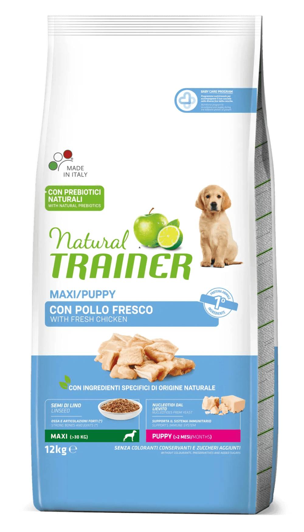 Alimento completo per cuccioli di taglia grande. Con pollo fresco, Confezione da 12 Kg