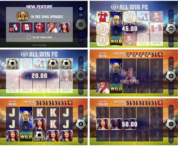 Λειτουργίες μπόνους στο Φρουτάκι All Win FC της Microgaming