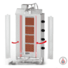 Plynový gril na kebab/gyros - 4 horáky | 60kg - Image 2
