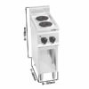 Elektrický sporák s 2 platničkami a stojanom - 4kW - Image 2