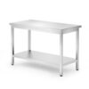 Centrálny pracovný stôl Budget Line Hendi – zoskrutkovaný, s jednou policou, hĺbka 600 mm, 1000x600x(H)850mm