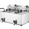 Dvojitá fritéza Hendi s vypúšťacím ventilom – Profi Line, 2×8 l, 230V/7000W, 610×515×(H)369 mm - Image 3