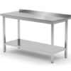 Nástenný stôl s policou Hendi – montovaný, Kitchen Line, 1800×600×(H)850 mm - Image 2