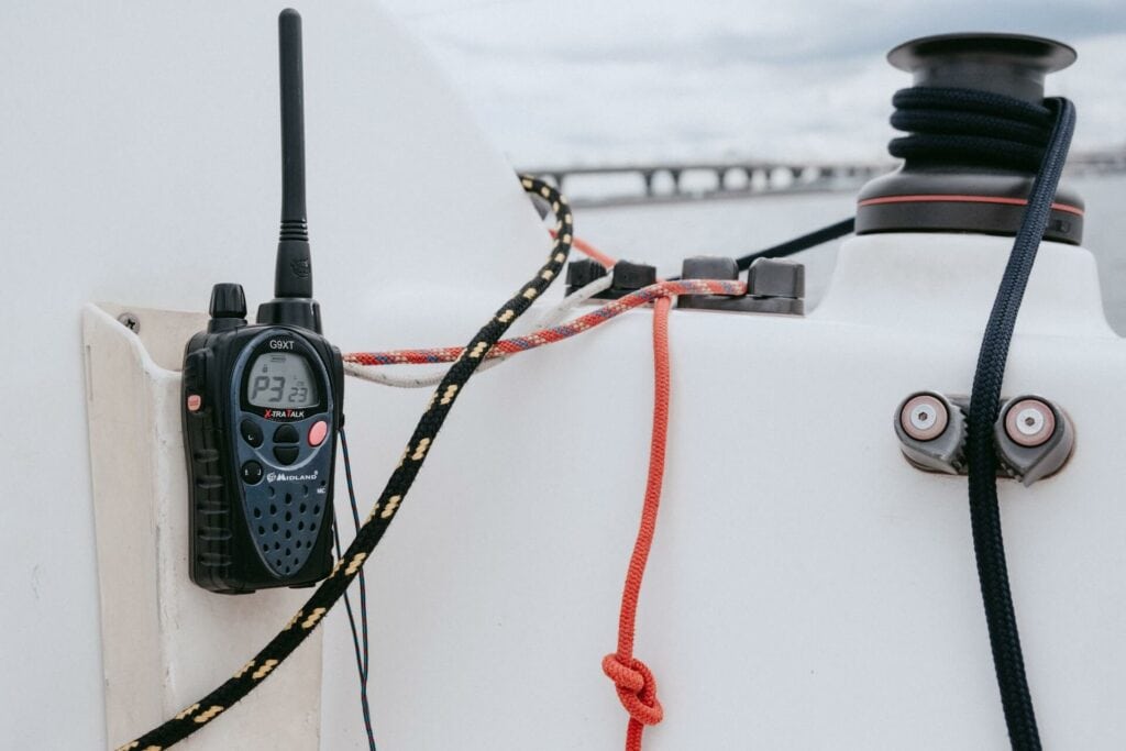 Emergency VHF boat radio