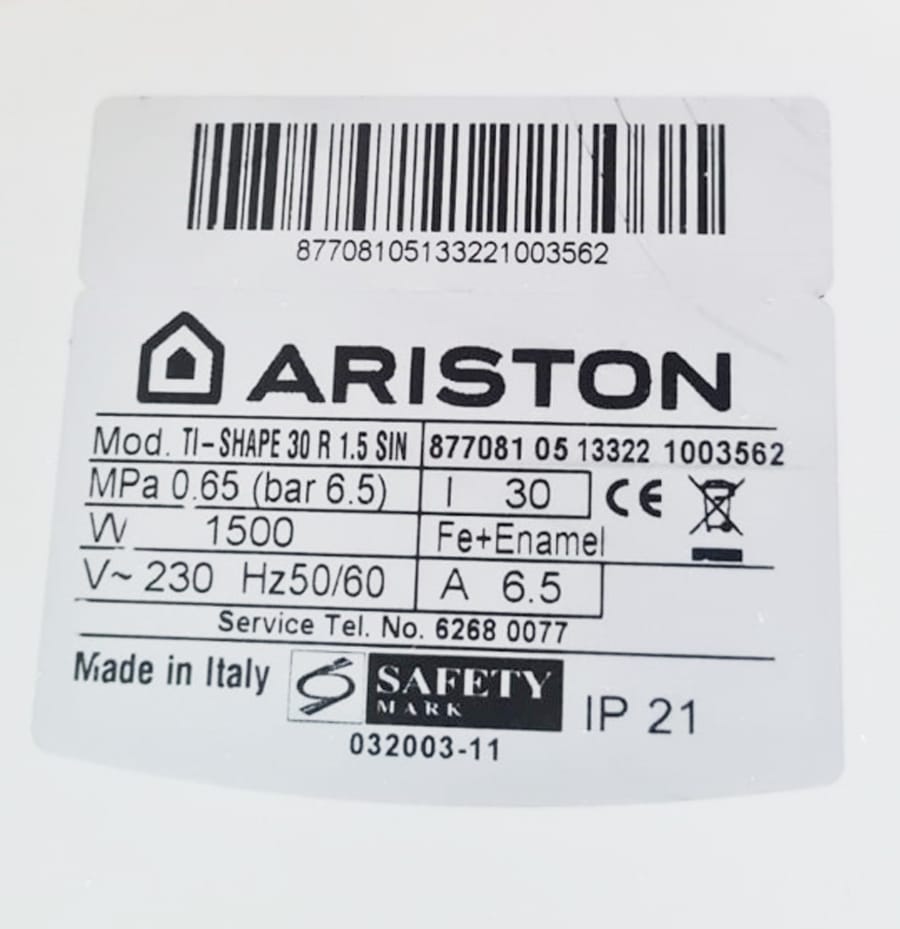 Ariston TI-SHAPE 30 R