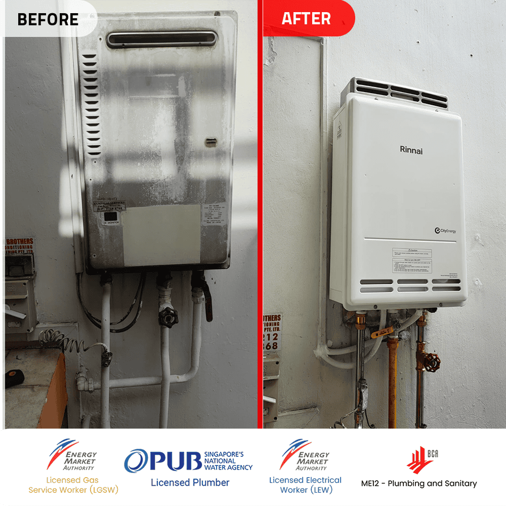 Paloma PH-16CWQE (1) gas heater replacement with Rinnai REU-2024W-RS at The Woodgrove-20 Jun 2024