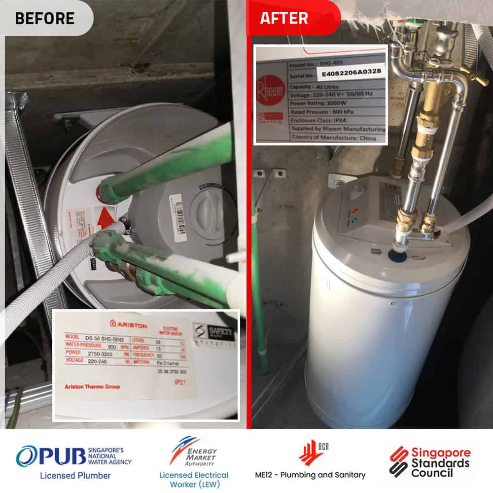 Ariston DS 56 SHE water heater Condo Replacement 00
