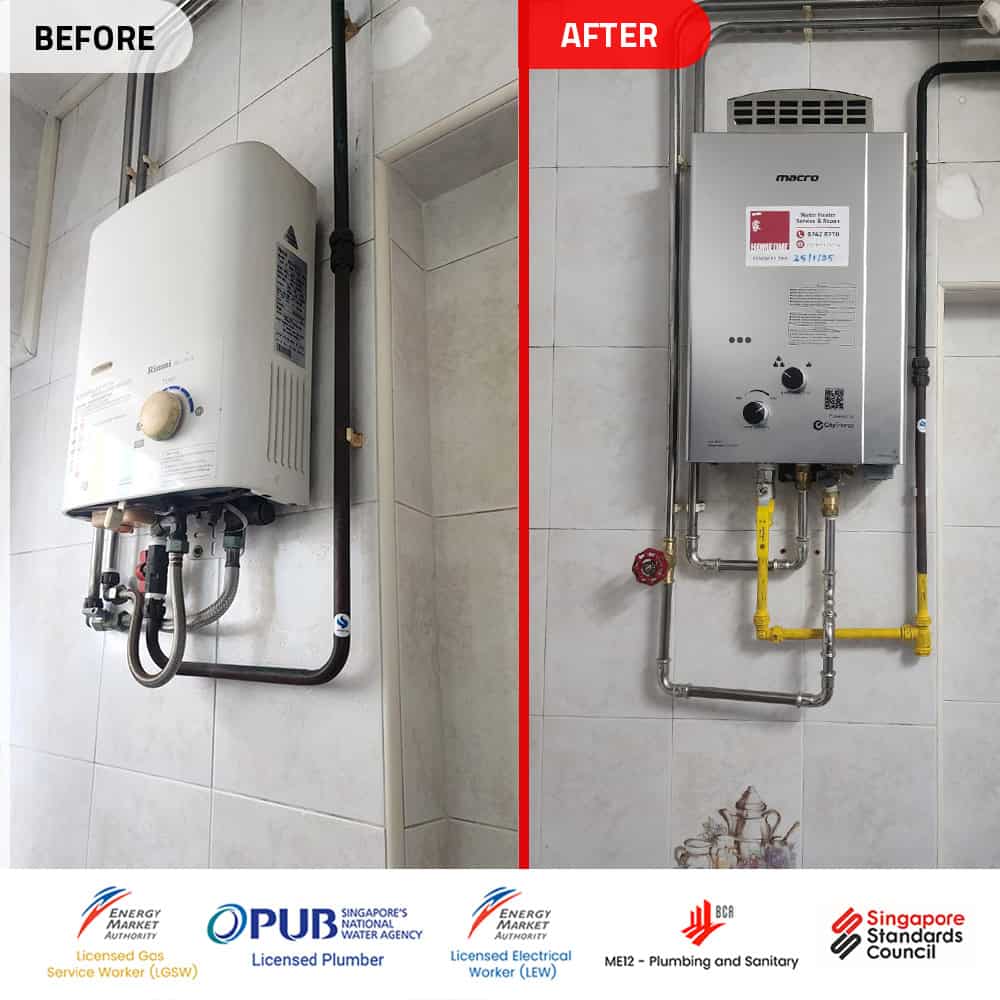 Rinnai REU-55CG at HDB 9149 Rivervale Crescent) Replacement.00