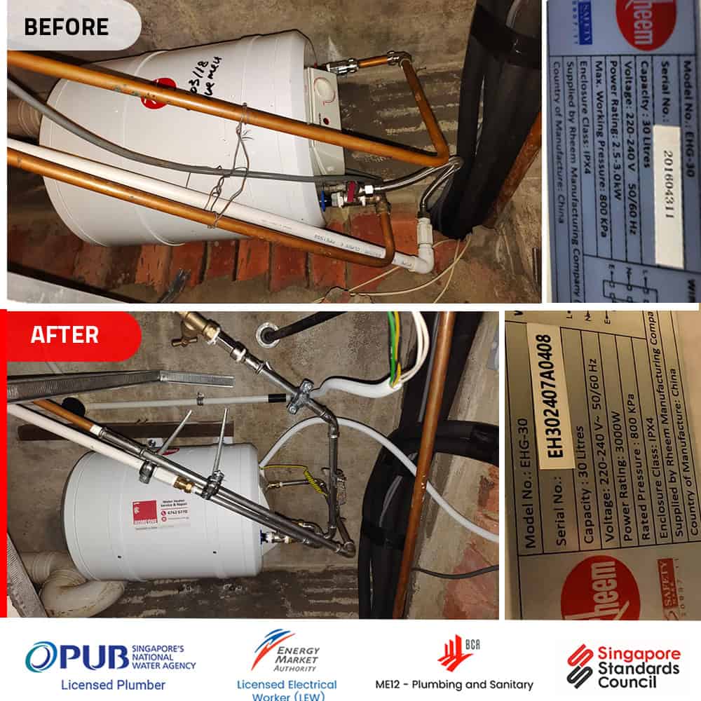 Rheem EHG 30 at Tembeling Mansions