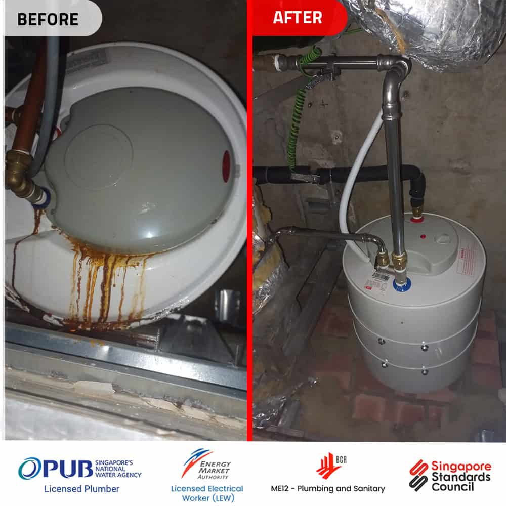 Ariston Water Heater Leaking Replacement.Condo. 00