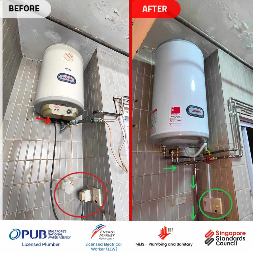 Joven water heater power tripping replacement.00