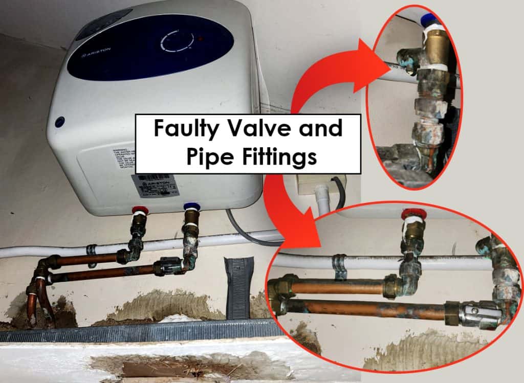 Ariston Leaking Water - Faulty Valves and Pipe Fittings