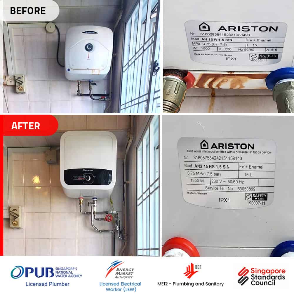 Ariston Water Heater No Hot Water Replacement HDB. 00