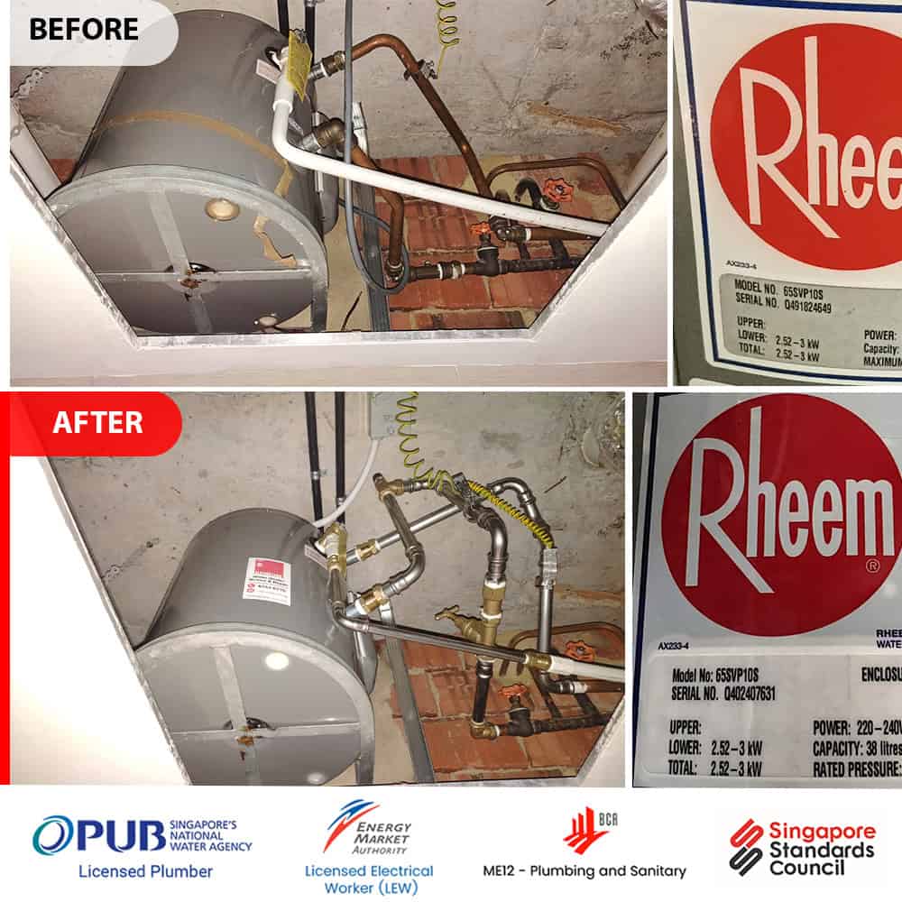 Rheem Water Heater Installation .Condo. 00