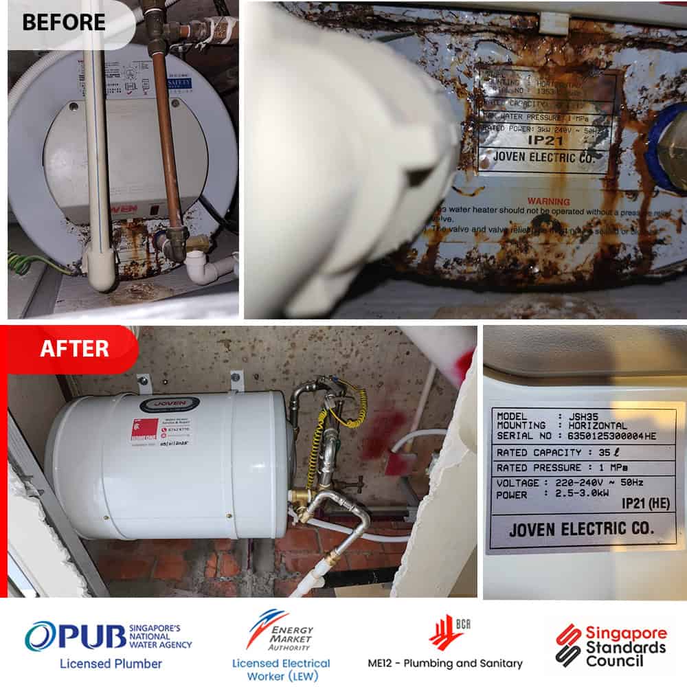 Joven Water Heater Rusty. Replacement Condo. 00
