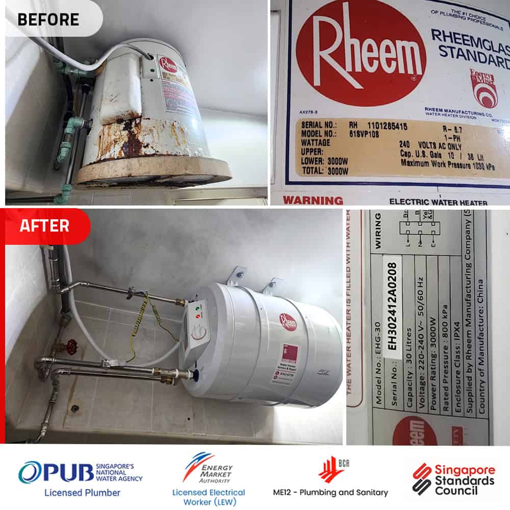 Rheem Water Heater Rusty . HDB.00