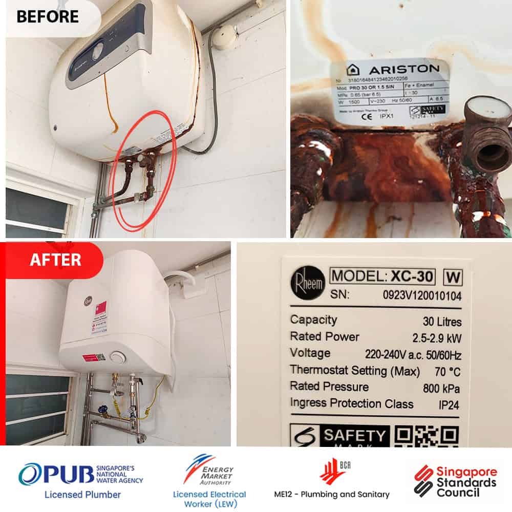 Water Heater Rusty. Ariston Replacement HDB. 00