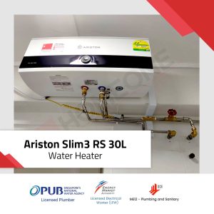 Ariston-Slim3-RS-30L-Storage-Water-Heater-Installation-In-Singapore