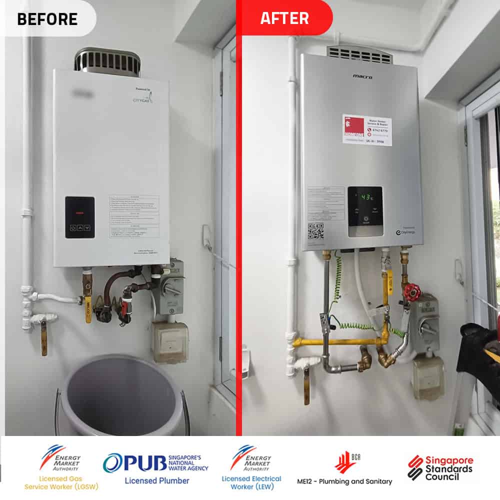 Indoor Gas heater powered by Citygas - Leaking Water - 00
