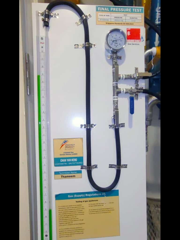 City Gas Heater E1 Error Code at Waterfront Waves - Final Pressure Test