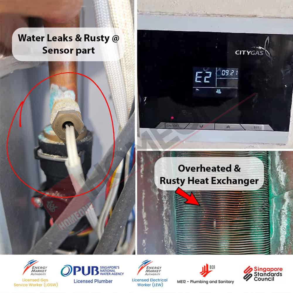 City Gas Heater E2 Error Code at Caspian - Gas Heater Replacement 03