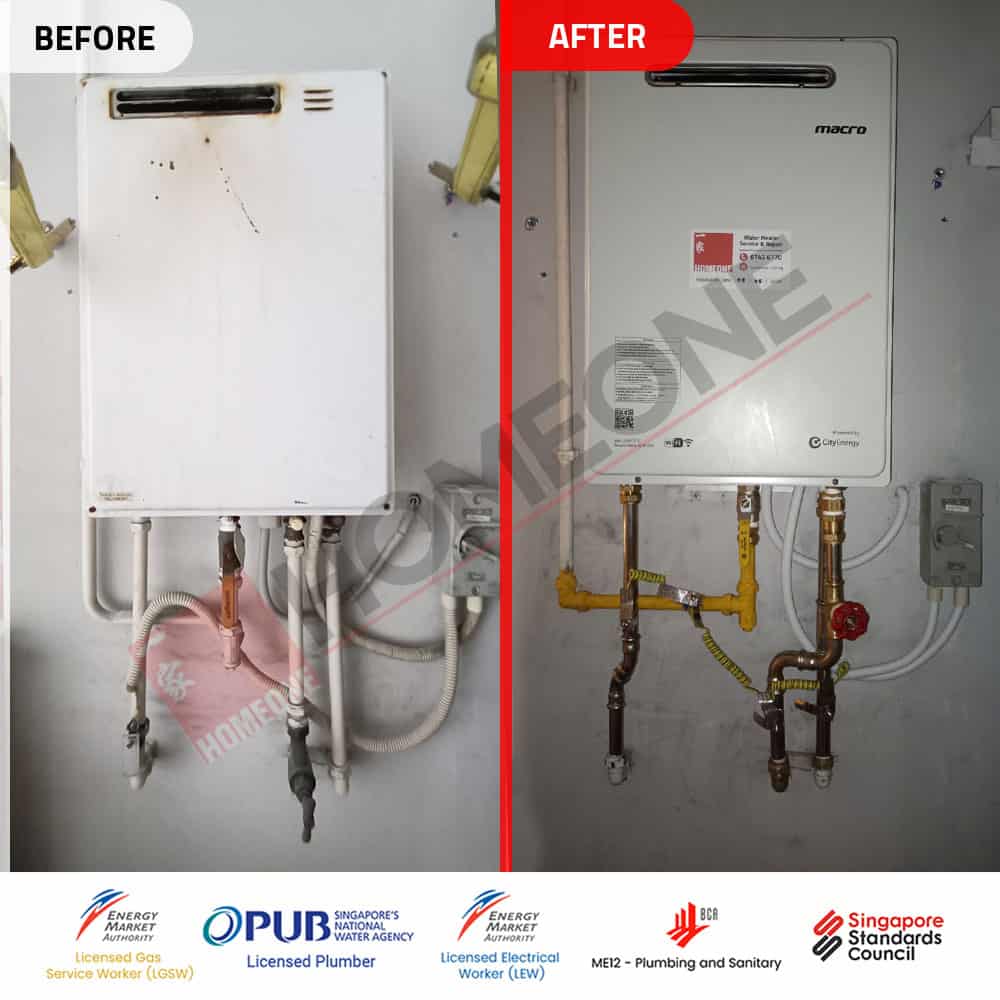City Gas Heater E3 Error Code at Centro Residences - Gas Heater Replacement 01