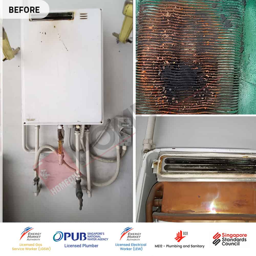 City Gas Heater E3 Error Code at Centro Residences - Gas Heater Replacement 02
