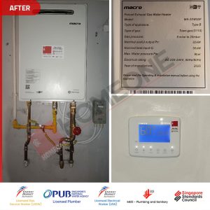City Gas Heater E3 Error Code at Centro Residences - Gas Heater Replacement 03