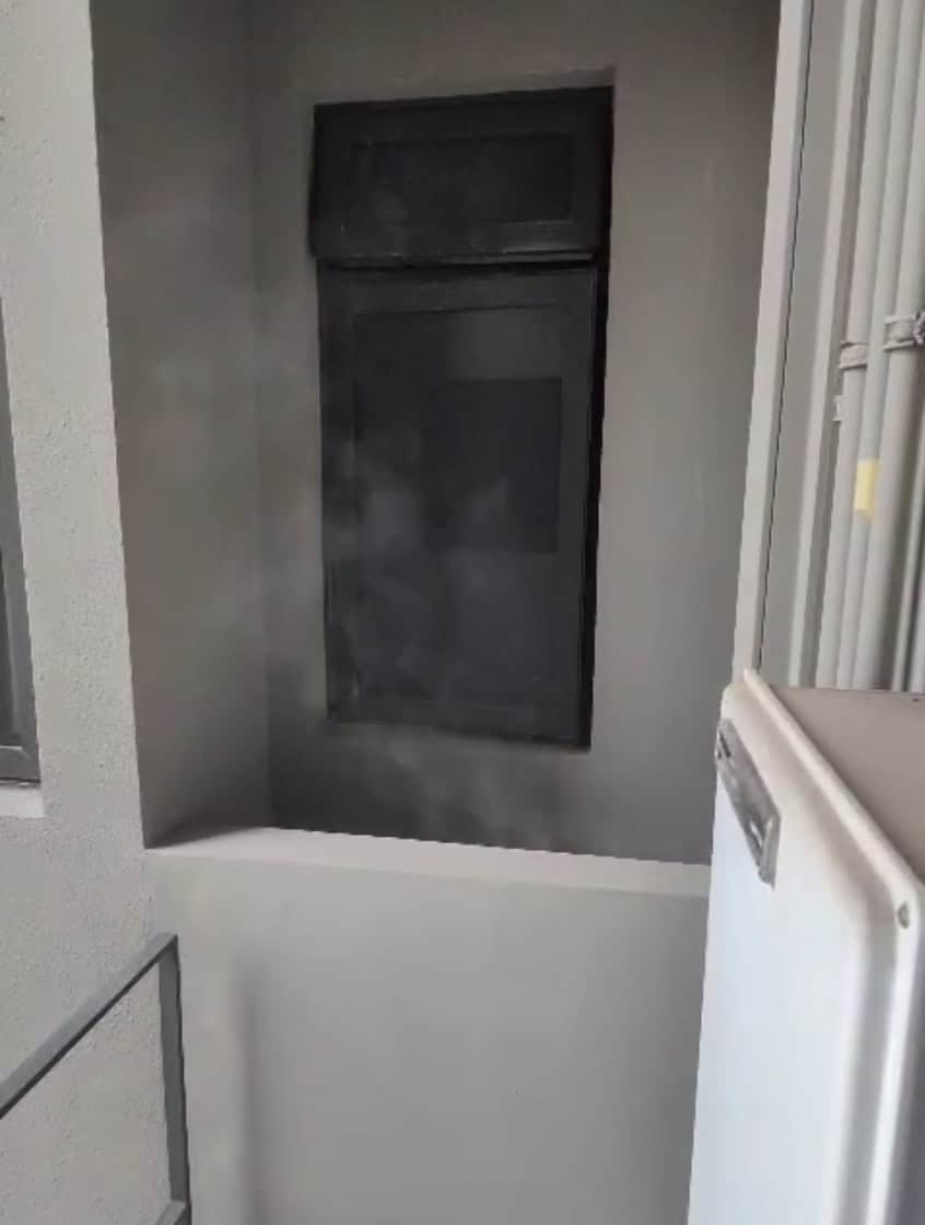 City Gas Heater With Smoke at Inz Residences Take A Photo